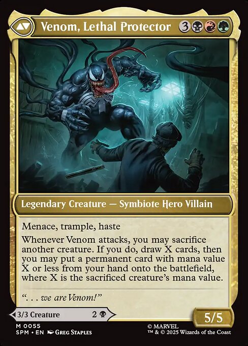 Eddie Brock // Venom, Lethal Protector (reverso)