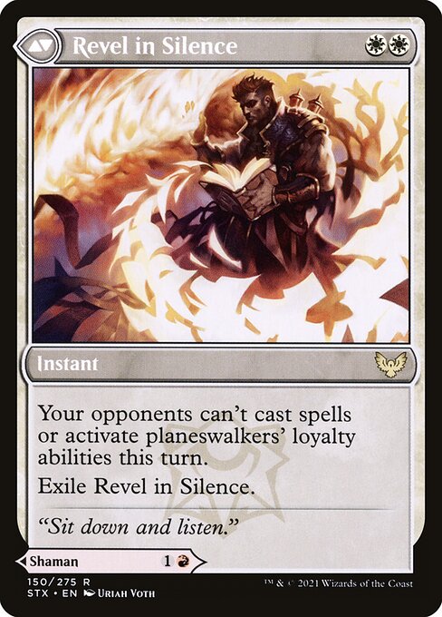 Flamescroll Celebrant // Revel in Silence (reverso)