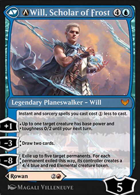 A-Rowan, Scholar of Sparks // A-Will, Scholar of Frost (reverso)