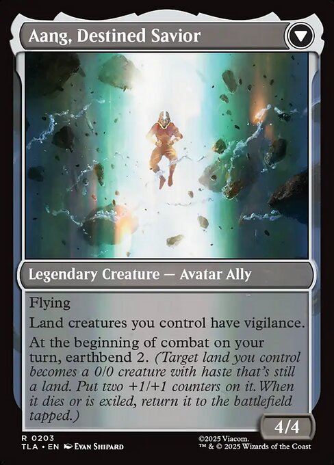 Aang, at the Crossroads // Aang, Destined Savior (reverso)