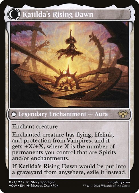 Katilda, Dawnhart Martyr // Katilda's Rising Dawn (reverso)