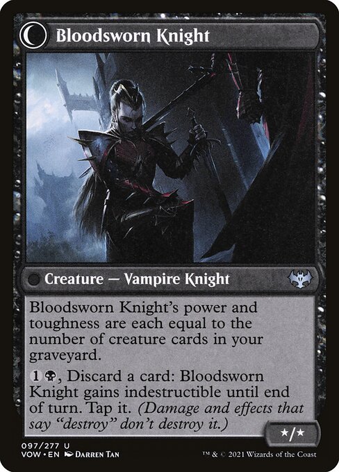 Bloodsworn Squire // Bloodsworn Knight (reverso)
