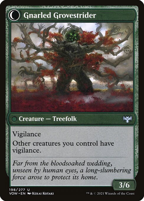 Dormant Grove // Gnarled Grovestrider (reverso)
