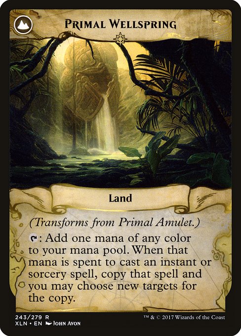 Primal Amulet // Primal Wellspring (reverso)