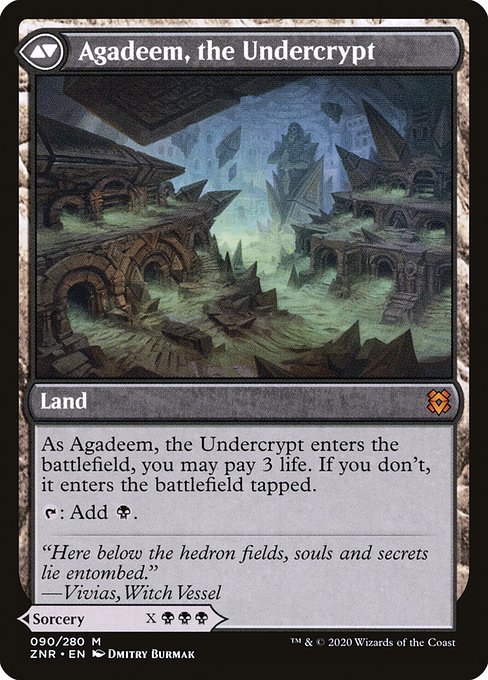 Agadeem's Awakening // Agadeem, the Undercrypt (reverso)