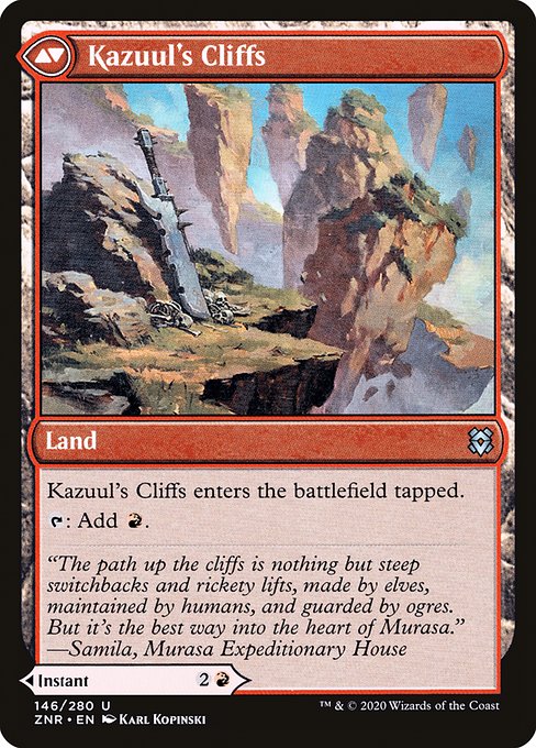 Kazuul's Fury // Kazuul's Cliffs (reverso)